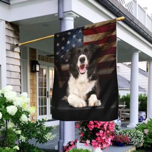 Border Collie American US Dog For Indoor Outdoor Decorative Garden House Flag